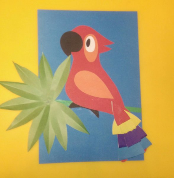 Попугай поделка из бумаги для детей
