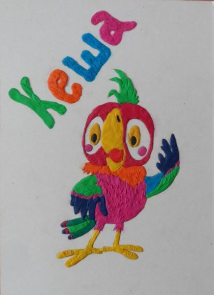 Попугай Кеша рисунок