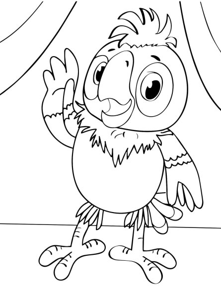 Возвращение блудного попугая раскраска