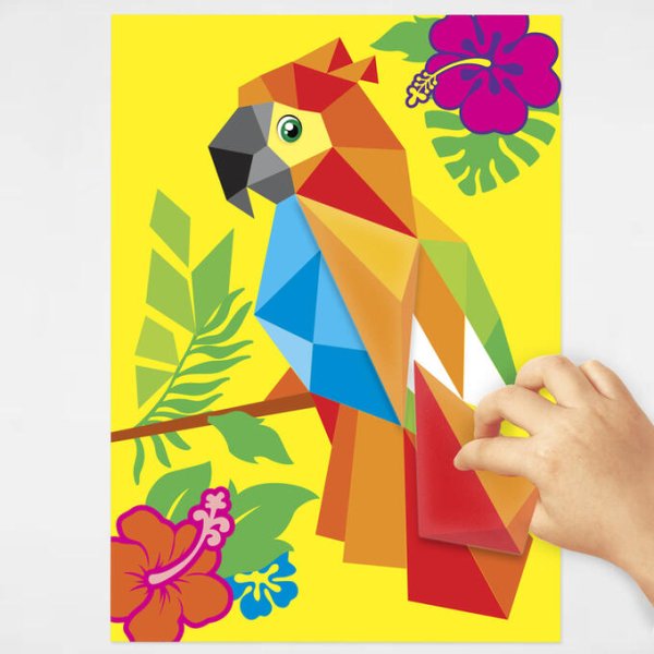 Попугай аппликация для детей