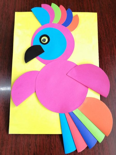 Аппликация из цветной бумаги для детей