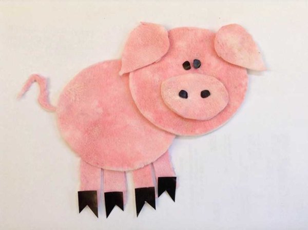 Поделка хрюшка из бумаги