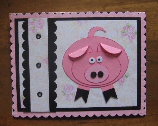 Аппликация поросенок