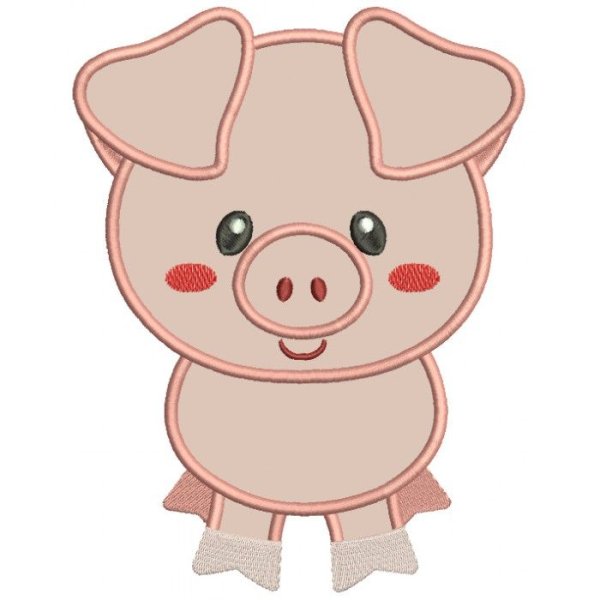 Свинья из фетра плоские