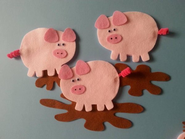 Поросенок из фетра