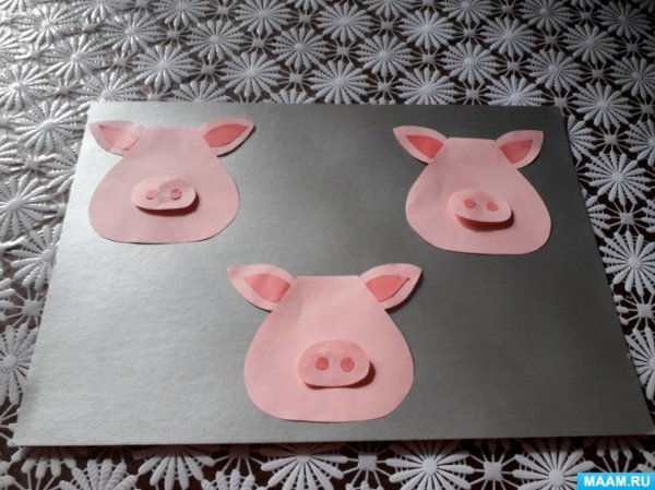 Аппликация поросенок