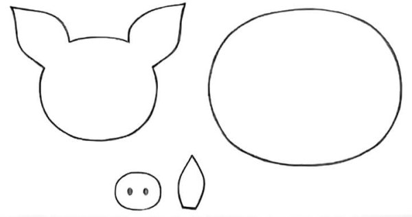 Аппликация поросенок шаблон