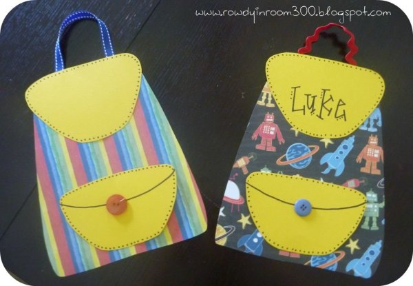 Портфель из цветной бумаги