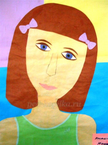 Портрет в технике аппликации