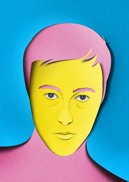 Портрет в технике аппликации