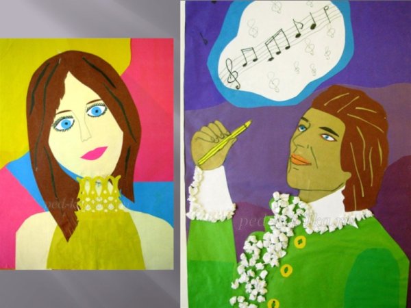 Портрет в технике аппликации