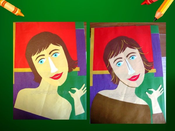 Портрет в технике аппликации