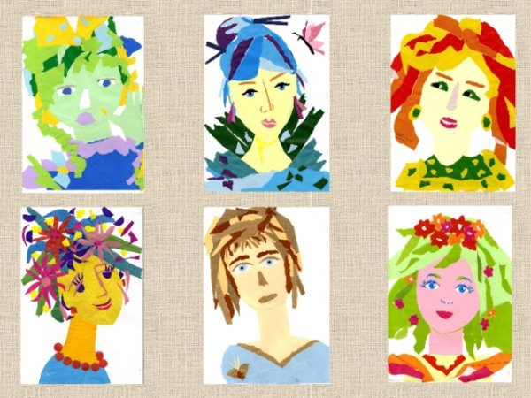 Портрет в технике аппликации