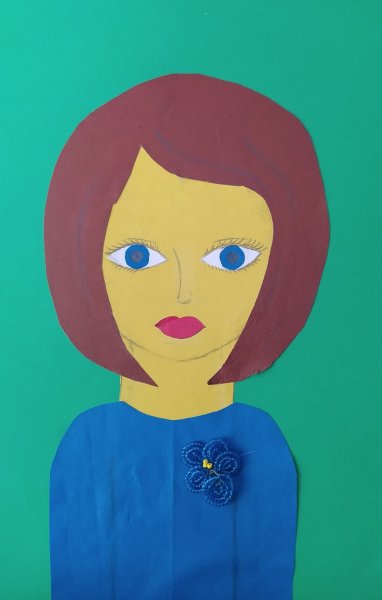 Портрет в технике аппликации