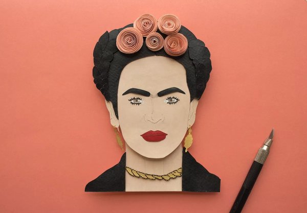 Объемный портрет из бумаги