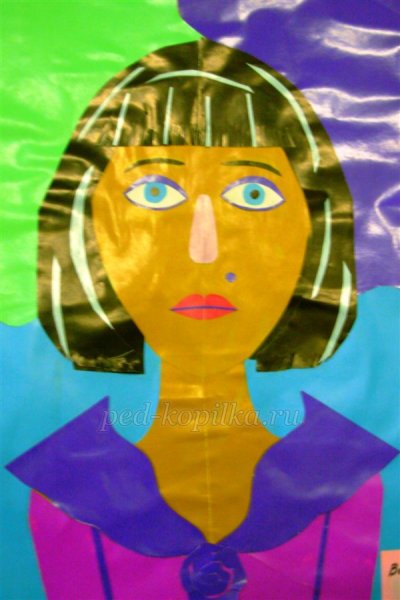 Портрет в технике аппликации