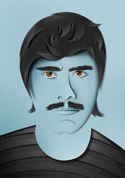 Портрет в технике аппликации