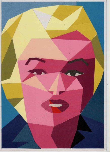 Портрет из цветной бумаги