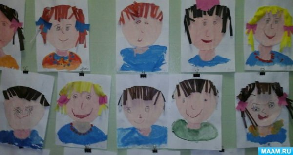Аппликация портрет в подготовительной группе