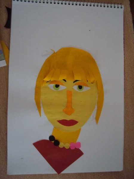 Аппликация портрет старшая группа