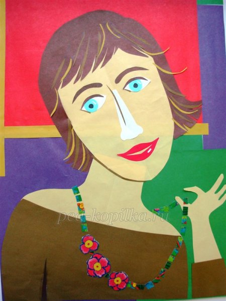 Портрет в технике аппликации