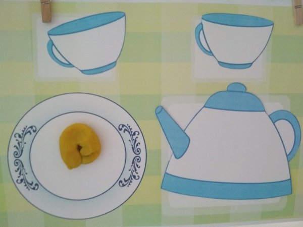 Аппликация для детей посуда