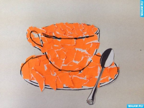 Аппликация на тему посуда