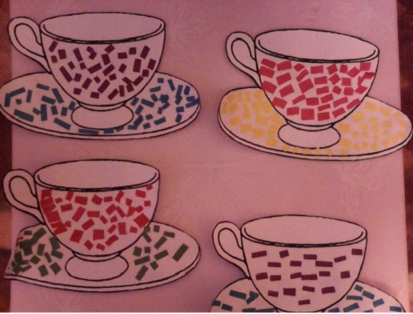 Рисование посуда средняя группа