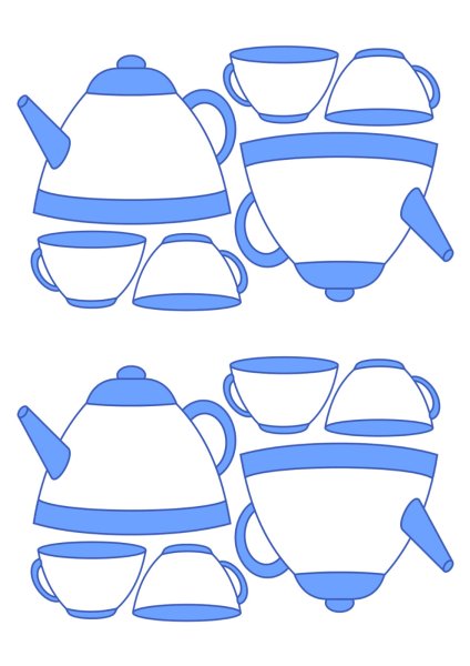 Посуда для рисования детям