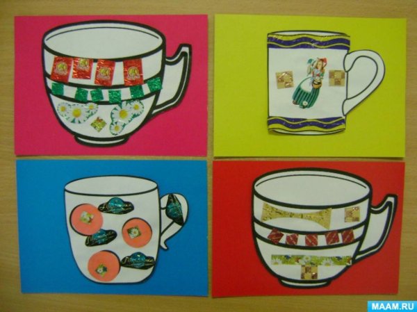 Аппликация посуда