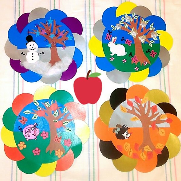 Аппликация на тему времена года