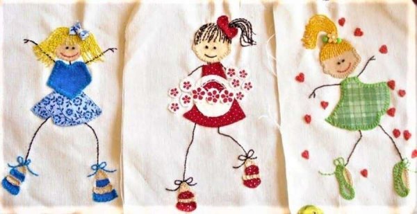 Аппликация из ткани