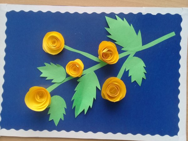 Аппликация из бумаги