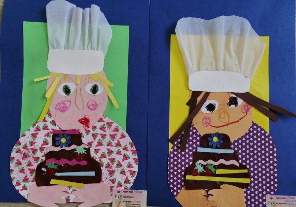 Аппликация повар в средней группе