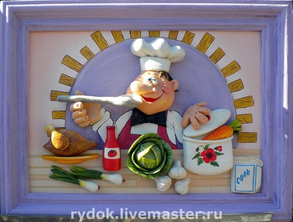 Картины из соленого теста на кухню