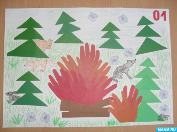 Аппликация на тему противопожарная безопасность