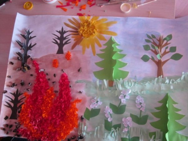 Поделка для детского сада для безопасности пожара