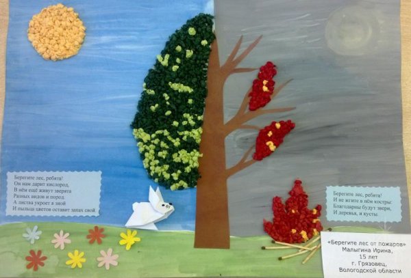 Аппликация на тему природа