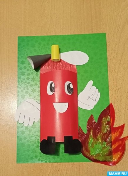 Аппликация пожарный