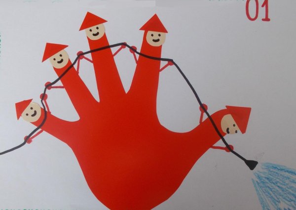 Аппликация на тему противопожарная безопасность