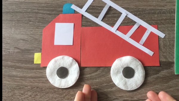 Аппликация пожарная машина