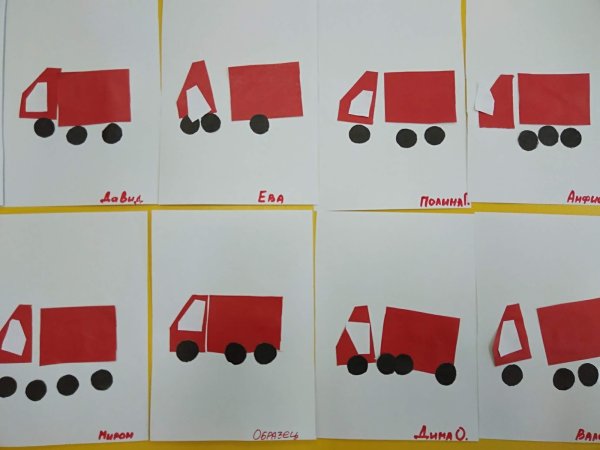 Рисование пожарная машина в старшей группе