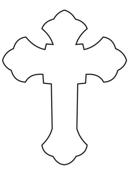 Крестик трафарет