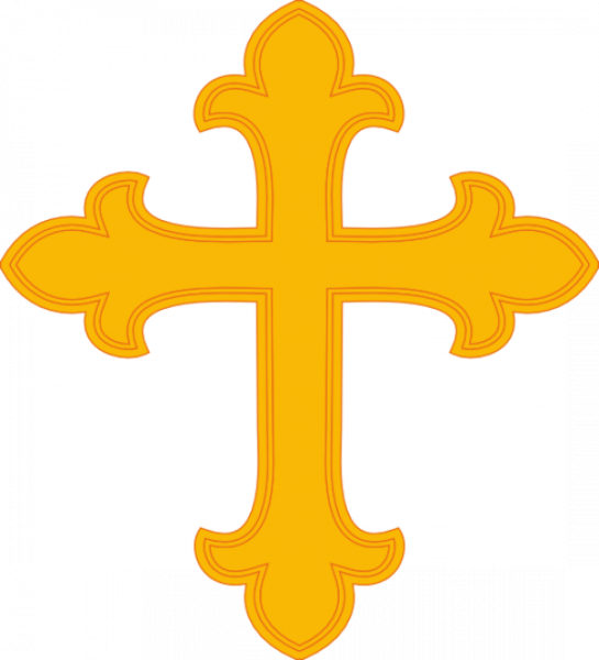 Православный крест на прозрачном фоне