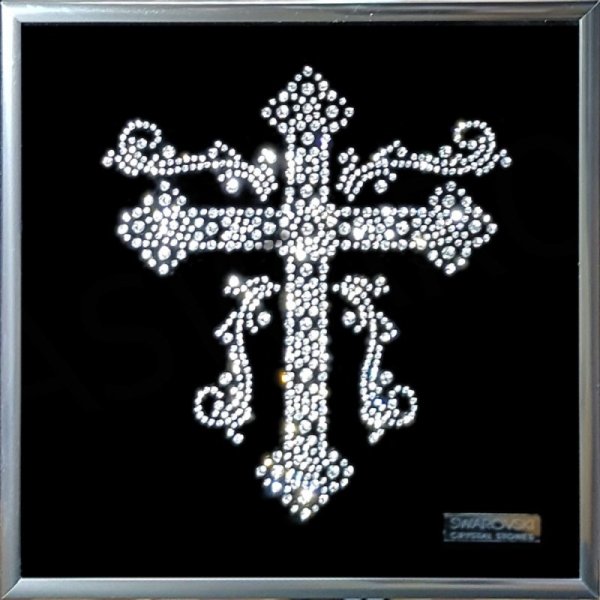 Крестик со стразами Сваровски