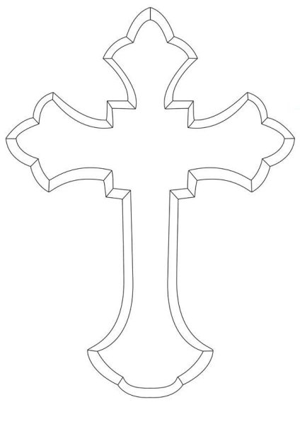 Крестик трафарет православный