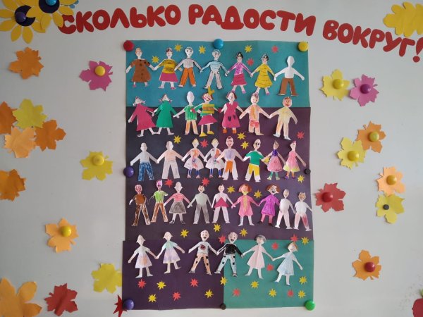 Праздничный хоровод, коллективная работа в подготовительной группе