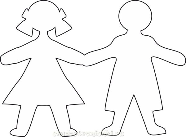 Трафарет человека для вырезания