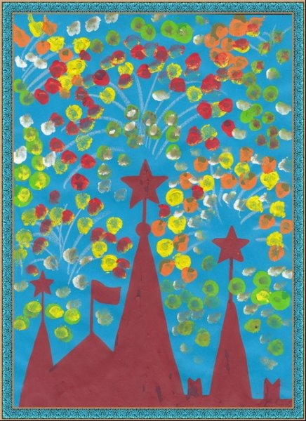 Коллективная аппликация в средней группе