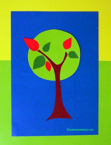 Предметные аппликации из цветной бумаги